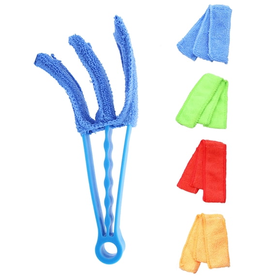 WEUVEB 5Pcs Multifunctional Blind Cleaner with Microfiber Cloth Sleeves for Air Conditioner and Window Blinds