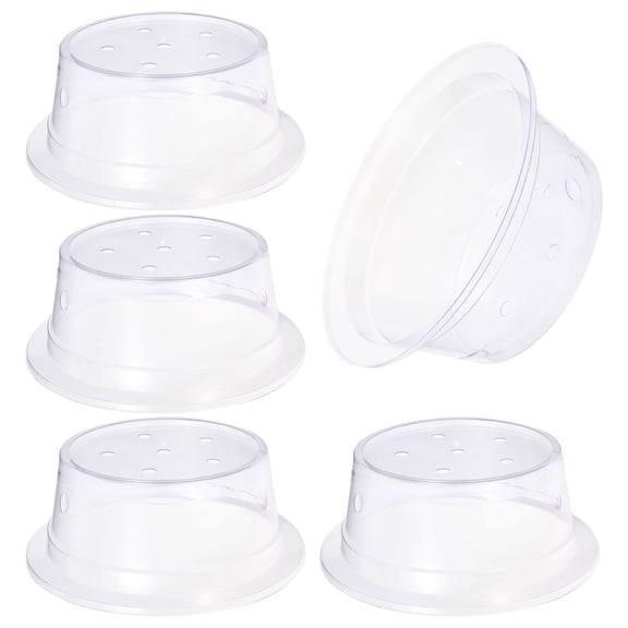 WEUVEB 5Pcs Plastic Food Cover Dome Decorative Protective Lid for Cake and Dessert Display