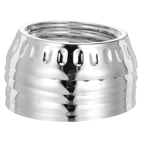 WEUVEB 5Pcs Plated Silver Counter Stool Base Protective Covers Decorative Caps for Furniture Use