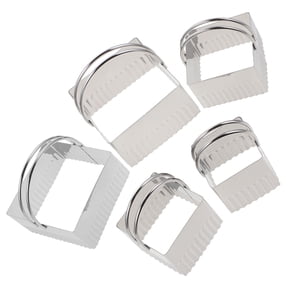 WEUVEB 5Pcs Square Mousse Ring Metal Cookie Cutter Set Easy to Store Lightweight Baking Tool