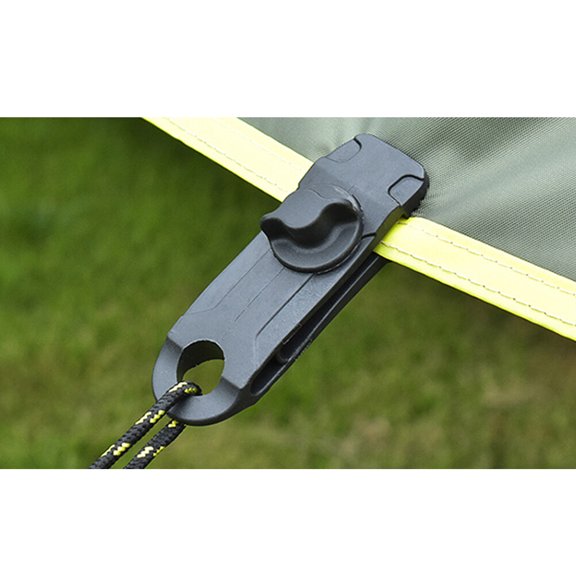 WEUVEB 5Pcs Tent Stakes with Cord Black High Tensile Strength for Outdoor Camping Strong Wind Resistance