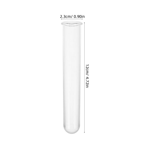 WEUVEB Transparent Glass Test Tubes Set of 5 Acrylic Laboratory Tubes for Science Experiments and Sample Storage