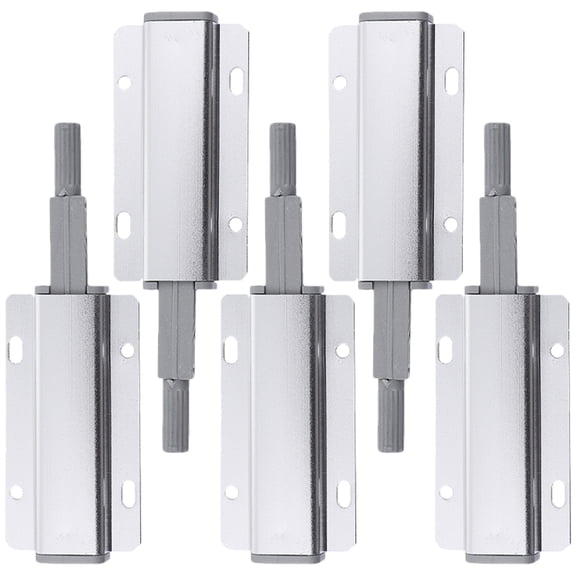 WEUVEB 5-Pack Magnetic Door Lock Bolts for Cabinets, Plastic Push-to-Open for Home and Office