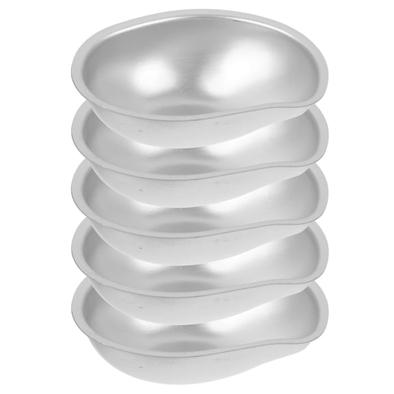 WEUVEB 5-Pack Flexible Non-Stick Silicone Baking Molds for Cakes, Pudding, Desserts, Jelly Cups, Reusable Bakeware Set