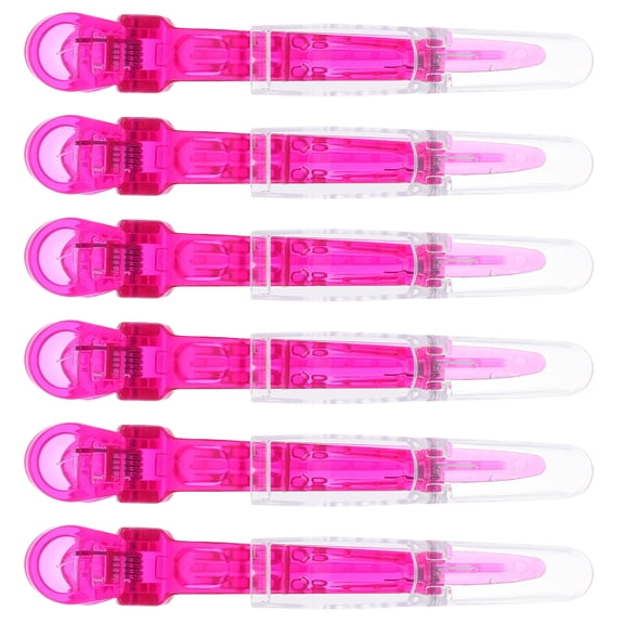 WEUVEB 6 Pcs Plastic Jaw Hair Clips for Strong Hold, Hair Styling Accessories for Women and Hair Stylists