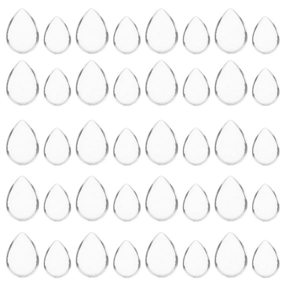 WEUVEB 60 Pcs Transparent Glass for Jewelry Making and Craft Projects, Fine Polished, Ideal for Handcraft