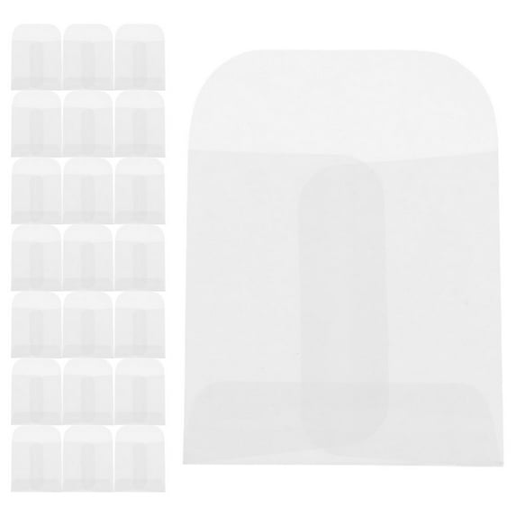 WEUVEB Clear Transparent Plastic Envelopes for Jewelry Storage and Collectibles, 60 Pieces Protective Organizing Bags