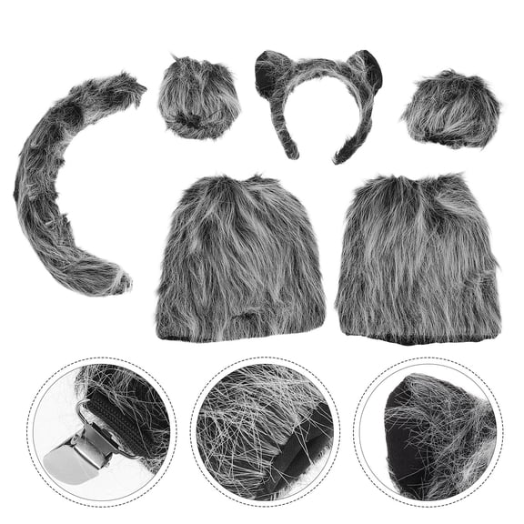 WEUVEB Adult Wolf Headband, Unique Straight Hair Design, Ideal for Cosplay