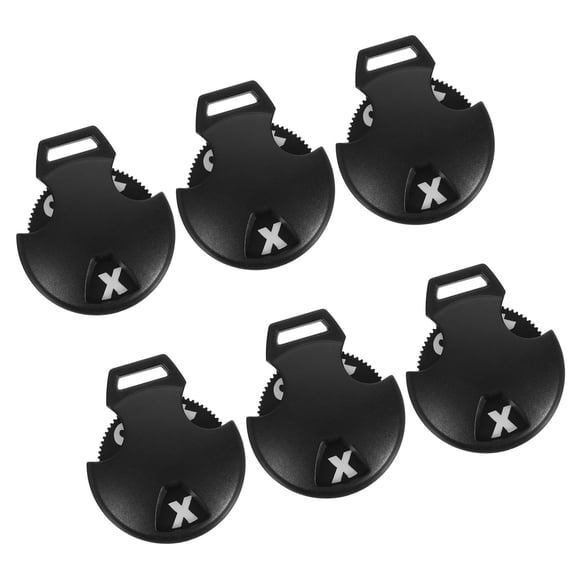 WEUVEB 6-Pack Black Rotating Golf Number Tags Plastic Covers for Golf Accessories