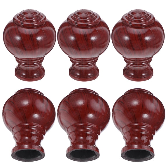 WEUVEB Window Curtain Rod Finials Brown Resin Smooth Craftsmanship for Home