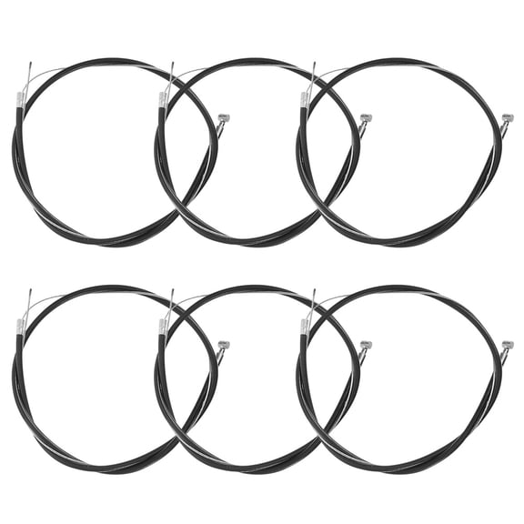WEUVEB 6Pcs Folding Mobility Aid Brake Cable Kit Black Durable Wear Resistant for Wheelchair Accessories