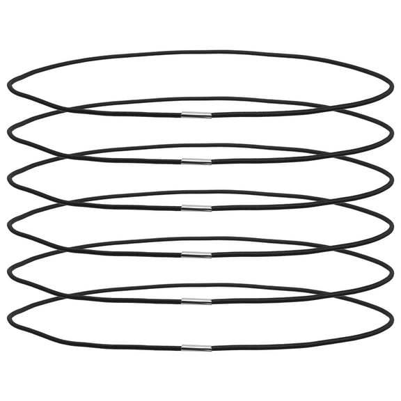 WEUVEB Black Elastic Garbage Bands for Home and Office Use, , Reusable, Stretch-Resistant, 6-Pack