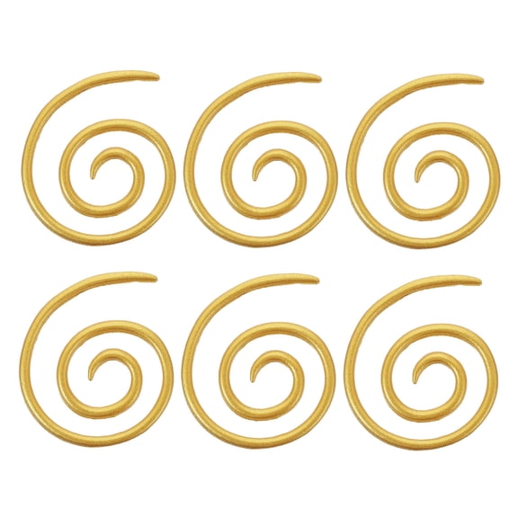 WEUVEB 6Pcs Golden Alloy Spiral Cable Knitting Needles Multipurpose Hand Knitting Tools for Sweater Scarf