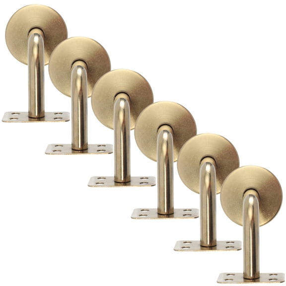 WEUVEB 6Pcs Golden Stainless Steel Handrail Support Brackets for Staircase and Deck Railings