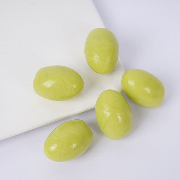 WEUVEB 6-Pack Realistic Green Jujube Artificial Fruits Plastic Fake Fruit Decor for Photography and Home Display