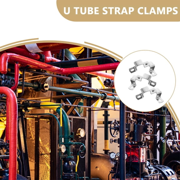 WEUVEB 6Pcs Lightweight Heavy Duty U Clamp Tube Fixing Clamps with Stable Two Hole Design
