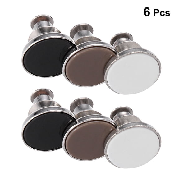 WEUVEB 6Pcs Premium Metal Base Jean Buttons Durable Reinforced Rivets for Clothing Repair