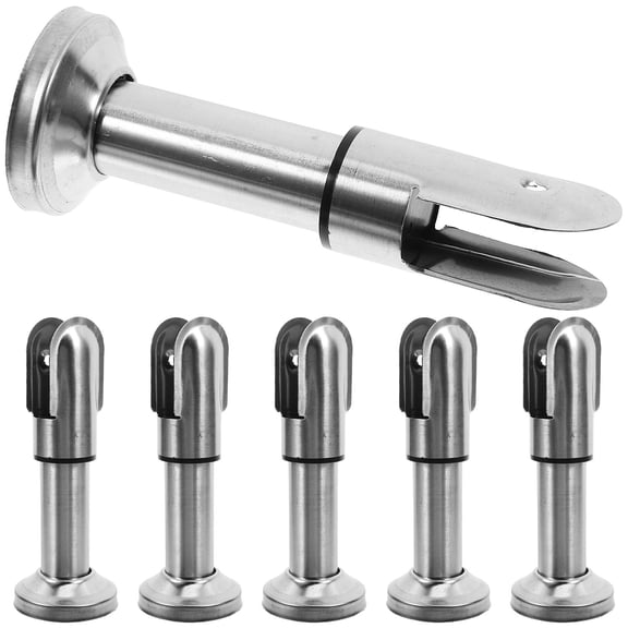WEUVEB 6Pcs Public Restroom Partition Brackets Heavy Duty Metal Feet for Secure and Stable Installation