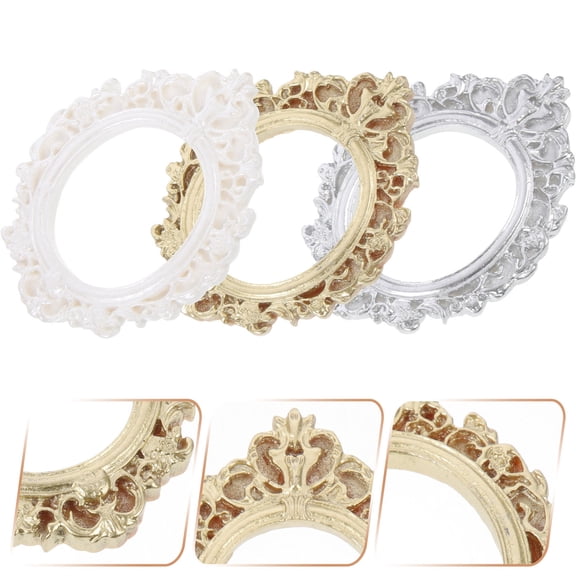 WEUVEB European Style Resin Photo Frames, Assorted Colors, Set of 6 Pieces for Home Decor