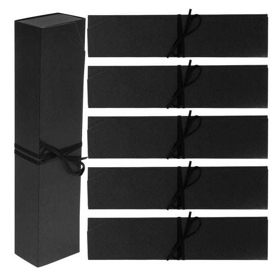 WEUVEB 6Pcs Small Candy Boxes in Black and Rose .43X2.16X1.38in