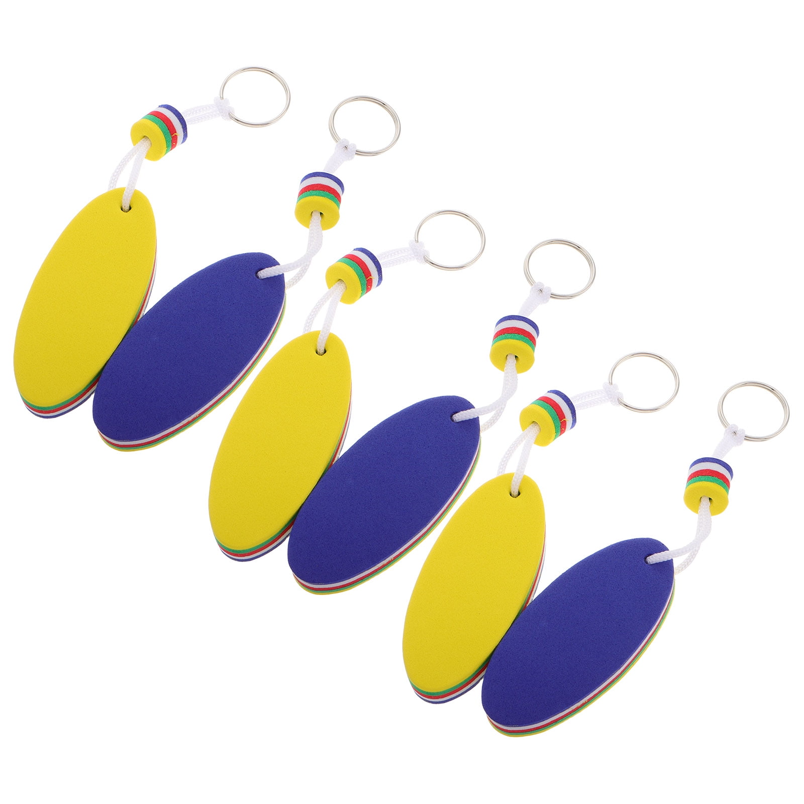 WEUVEB 6-Pack Oval Floating Foam Keychains for Boating and Outdoor ...
