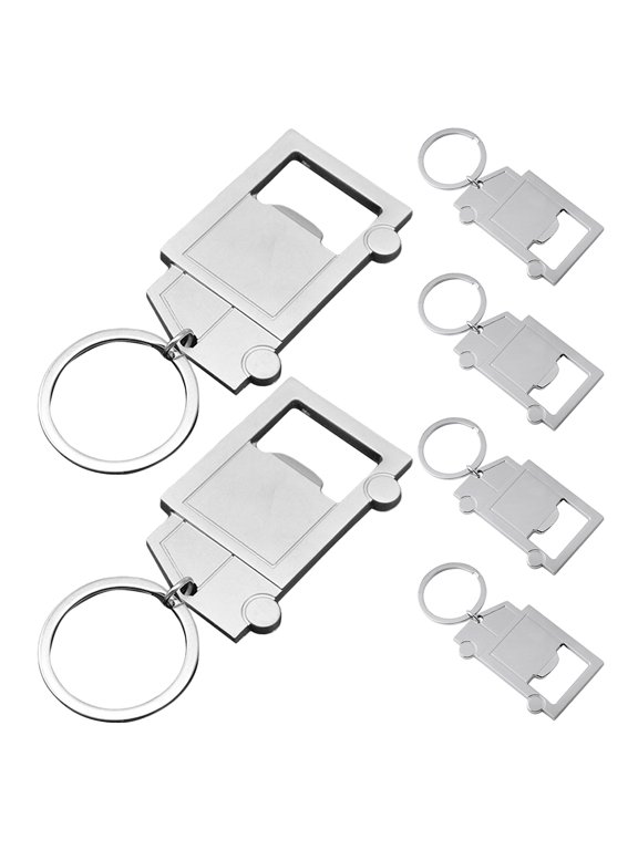 6-Pack Zinc Alloy Truck Bottle Openers Keychains, and Functional for Easy Bottle Cap Removal