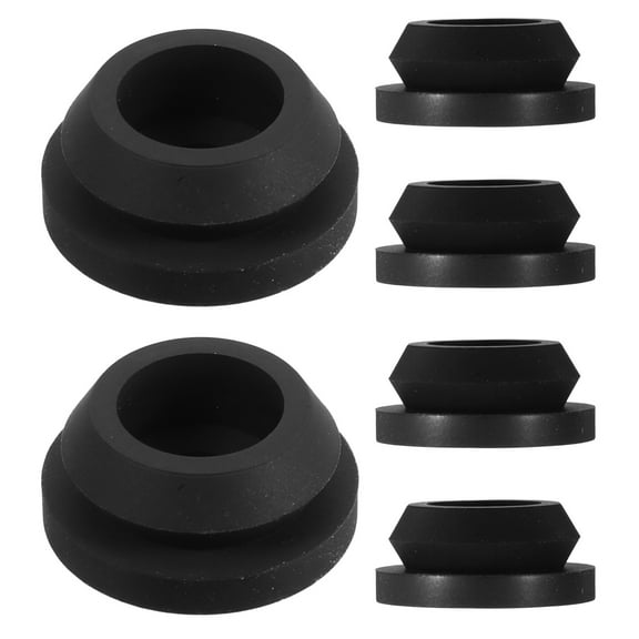 WEUVEB 6pcs Black Protective Rubber Grommet Kit for RV Range Hood Replacement Parts and Easy to Install