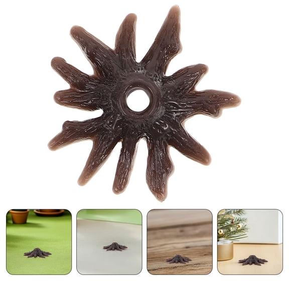 WEUVEB 70Pcs Brown Artificial Tree Base Replacement Stand for Model Craft Scenery and Diorama Projects