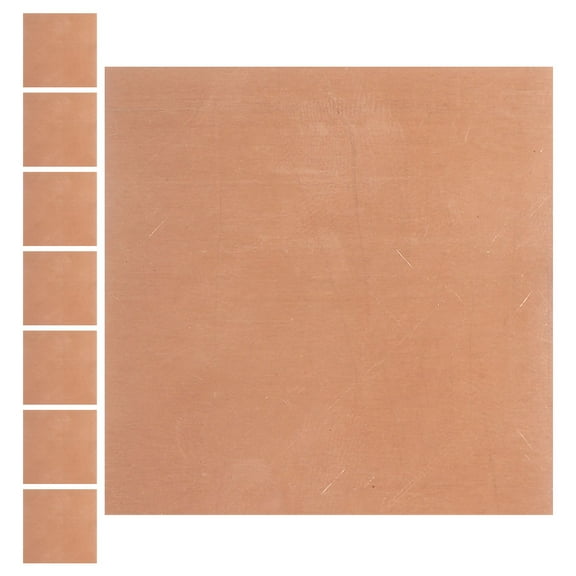 WEUVEB 8Pack Crafting Copper Sheet Chocolate Metal Sheets for Precision Machining