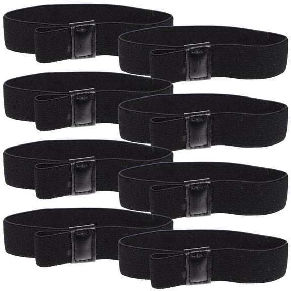 WEUVEB 8Pcs Black Elastic Bento Box Bands for Lunch Containers Portable and Washable
