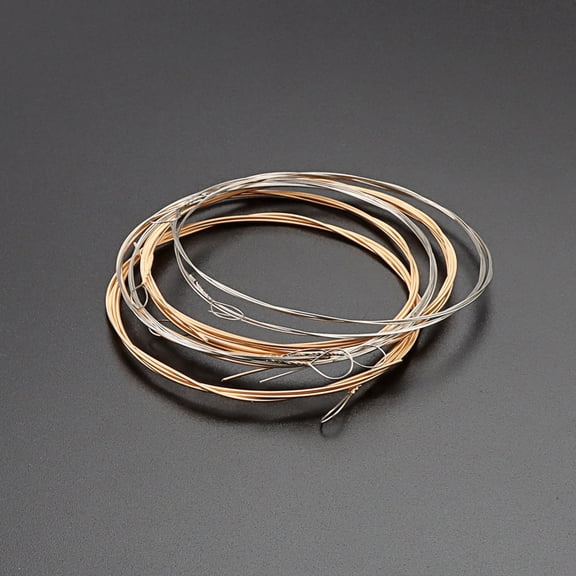 WEUVEB 8Pcs Mandolin Steel Strings Set Durable Metal Replacement Strings for Clear Resonant Sound