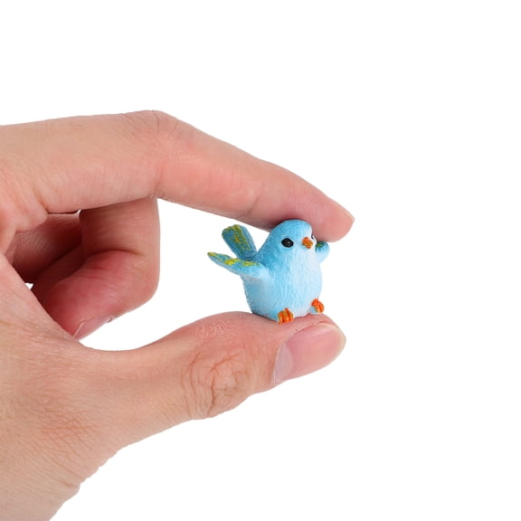 WEUVEB 9Pcs Mini Bird Figurines Resin Cute Design Indoor Outdoor Use Tabletop Decorations
