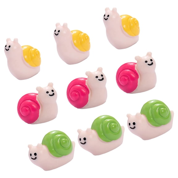 WEUVEB Compact Resin Snail Models Assorted Color for Micro Landscapes and Outdoor Use