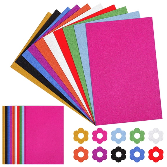 WEUVEB A4 Size Glittering Paperboard 60 Sheets For Artists Printing And Cutting Needs