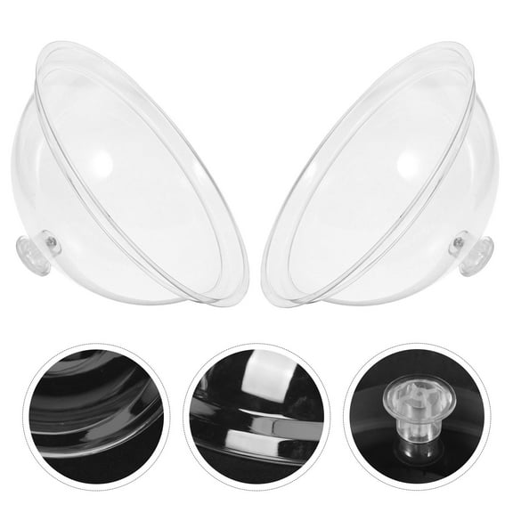 WEUVEB 8 Inch Acrylic Food Cover Transparent Insect Round Design Kitchen Storage Lid