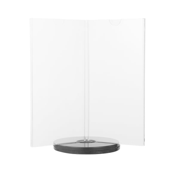 WEUVEB Acrylic Menu Display Stand with Rotating Multi Side Design for Desktop and Tabletop Use