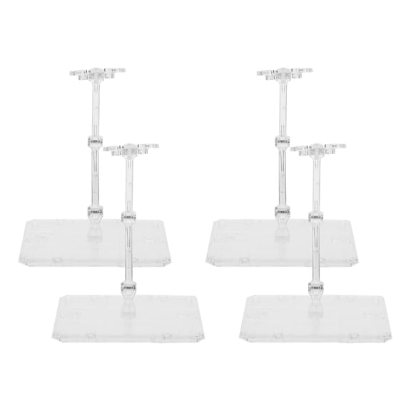 WEUVEB Action Figure Stands 4Pcs Transparent Plastic Figures Display