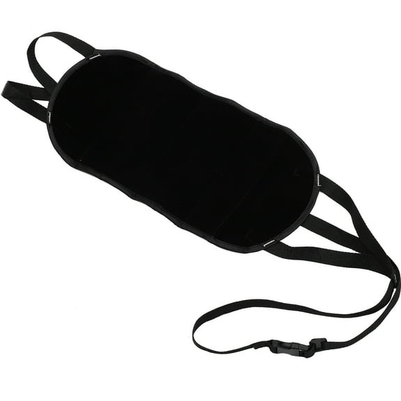 WEUVEB Adjustable Black Oxford Cloth Airplane Footrest Hammock for Travel Office and Home