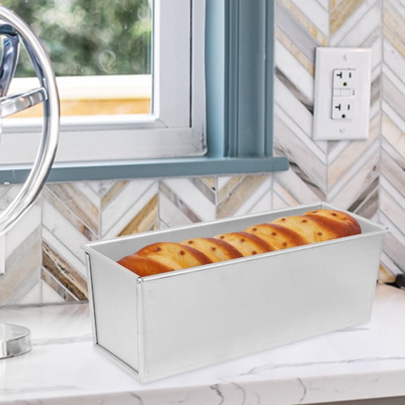 WEUVEB High Grade Metal Bread Baking Pan with Non Stick Surface for Easy Cleanup