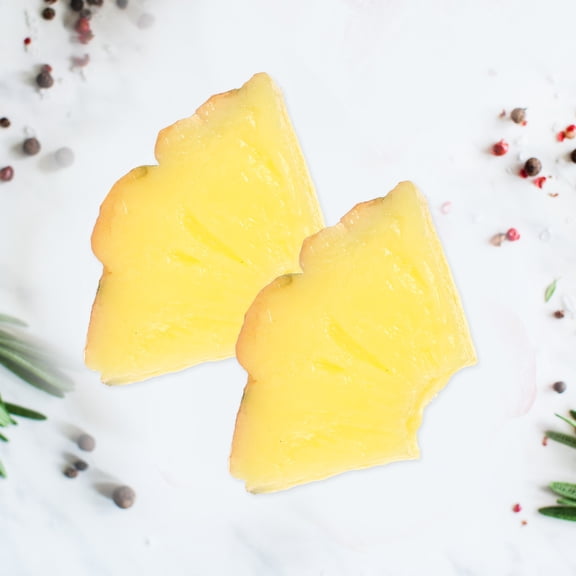 WEUVEB Artificial Lifelike Pineapple Slices in Yellow PVC for Home Decor