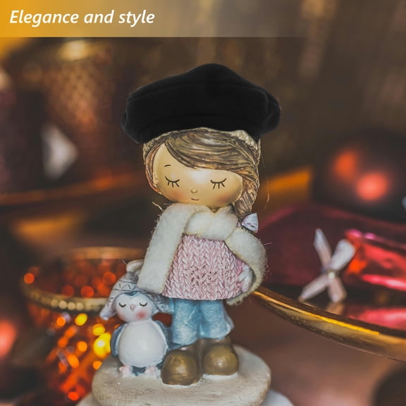 WEUVEB Artist Dog Costume Doll Beret Hat Cotton Accessory For Parties 1Pack