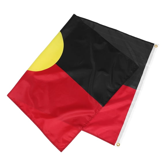 WEUVEB Australia Indigenous National Flag Polyester Banner for Yard and Garden Decorative Display