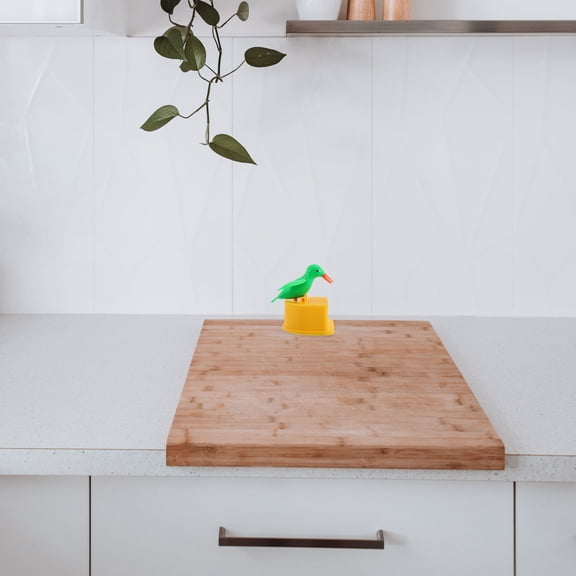 WEUVEB Creative Green Bird Toothpick Dispenser, Automatic and Portable