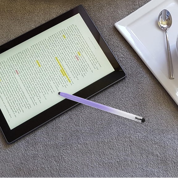 WEUVEB Back to School Tablet Pen Stylus Universal Stylus Pen Metal White Gradient to Purple 1Set Handy for Note Taking