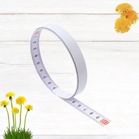WEUVEB White Steel Miter Scale Ruler Self-Adhesive for Precise Measuring and Woodworking Tools Accessories