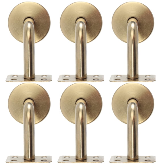 WEUVEB Banister Brackets for Handrail 6Pcs Golden Stainless Steel Modern Home Decoration