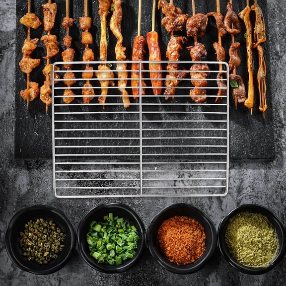 WEUVEB Outdoor Stainless Steel Grill Mesh for Barbecue Cooking Grate Plated Silver