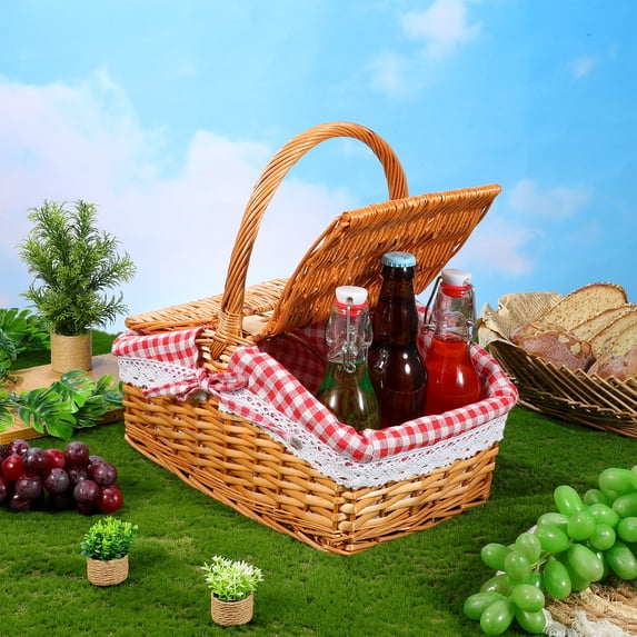 WEUVEB Multi-Color Wicker Basket Liner, Washable and for Home Storage, Organization and Decorative Use