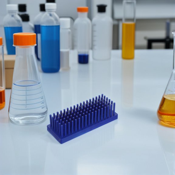 WEUVEB Benchtop Lab Glassware Drying Rack for Test Tubes and Slides with Optimized Slot Spacing