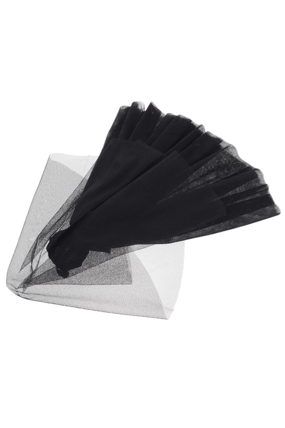 Bjd Clothes Doll Wedding Dress With Veil Black Cloth For Balls 1 Set